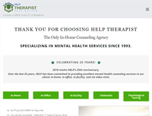 Tablet Screenshot of helptherapist.com